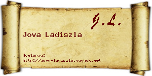 Jova Ladiszla névjegykártya